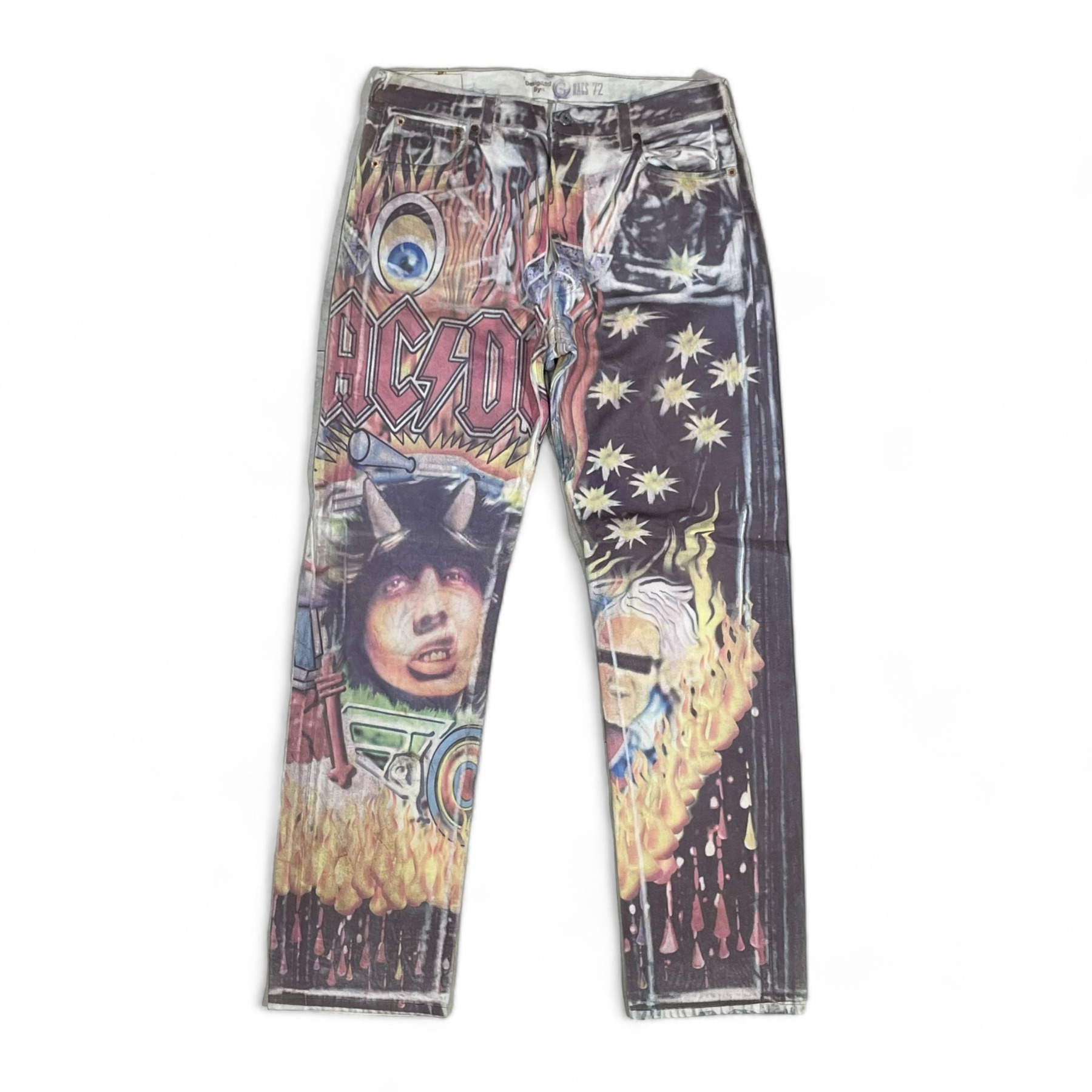 Levis 501 AC/DC Full Print Jeans - 34inch